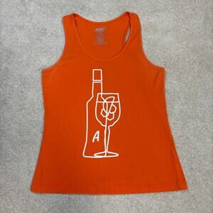 Aperol Spritz Slim Fit Orange Graphic Racerback Tank Top Size L